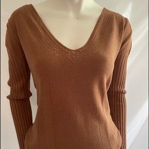 V Neck Princess Sleeve Sweater